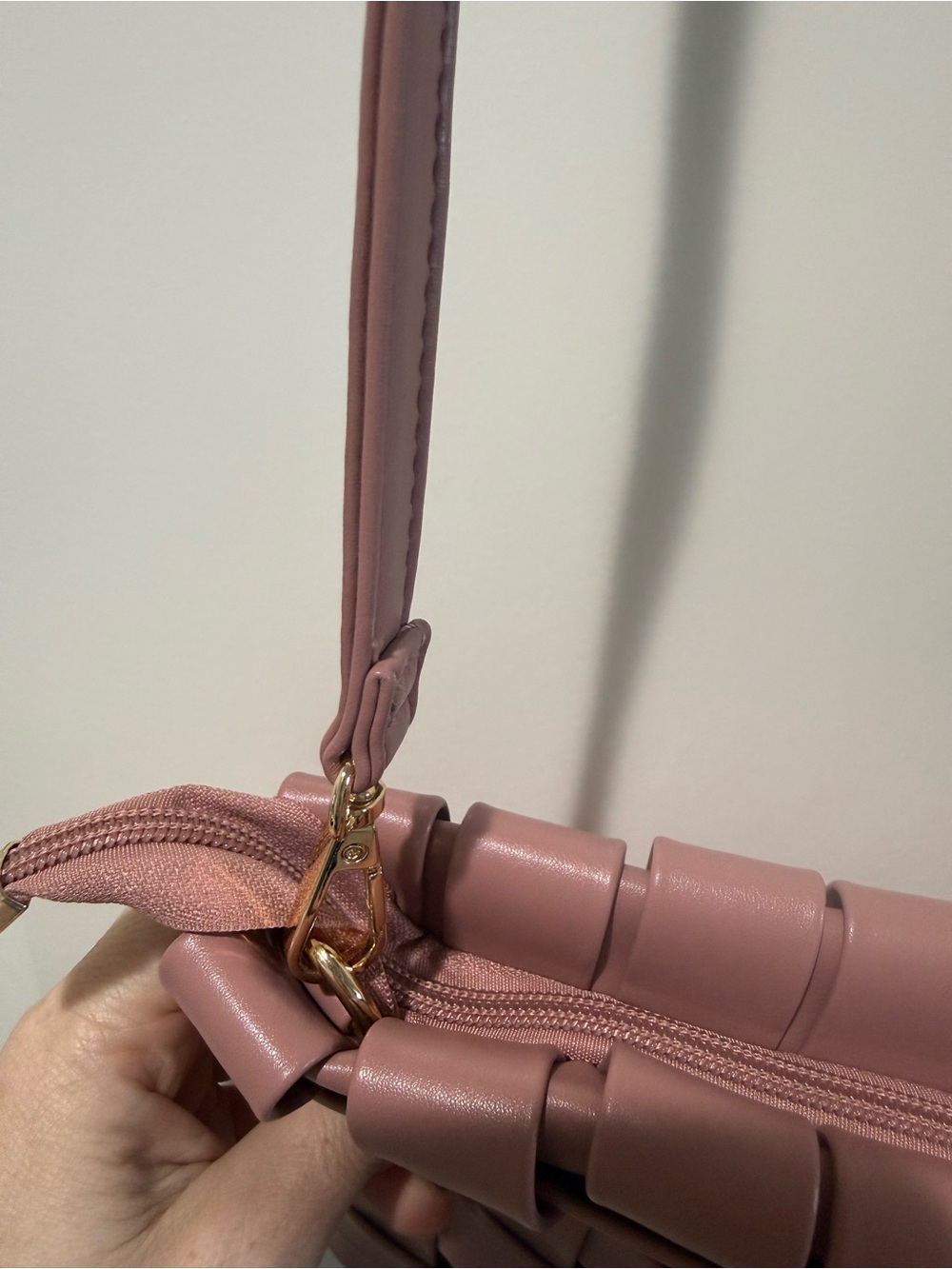 Anthropologie Woven Crossbody Bag & convertible Clutch - Pink - Picture 2 of 3